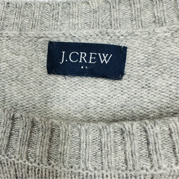 J. Crew Men's size Medium Gray Wool Blend Crewneck Sweater - Picture 6 of 11